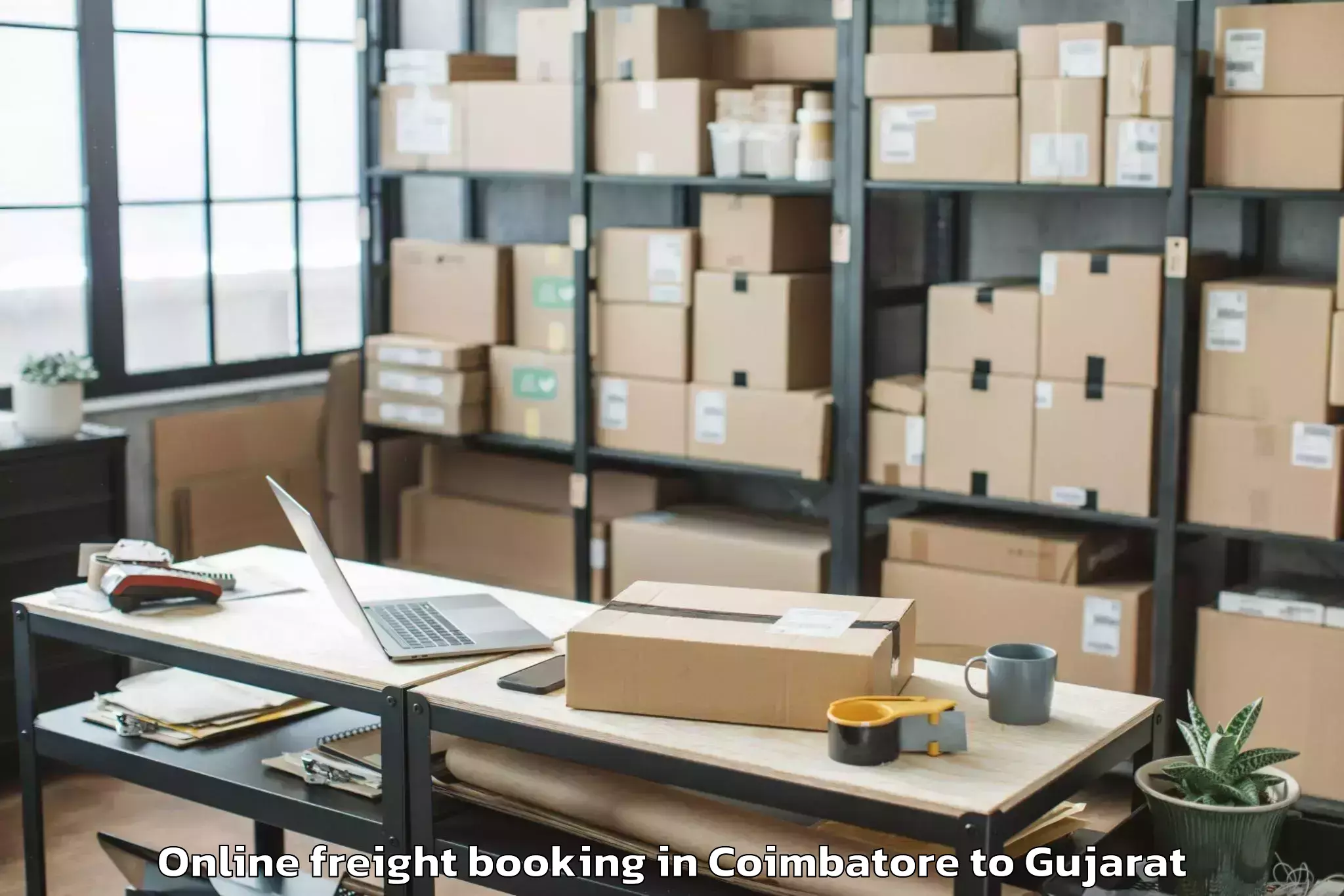 Top Coimbatore to Shehera Online Freight Booking Available